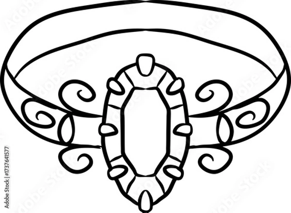 Obraz Hand Drawn Ring Illustration