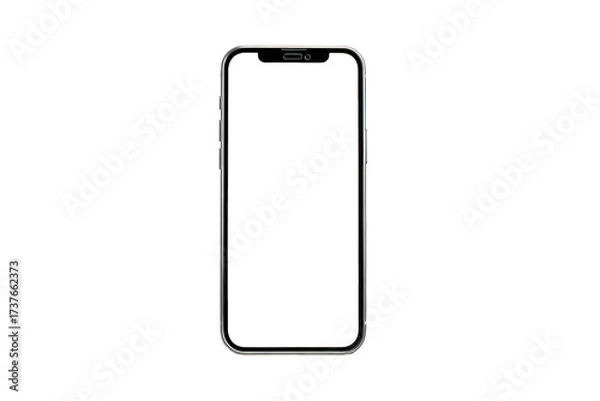 Fototapeta Sleek Modern Smartphone with Black Screen on Transparent Background