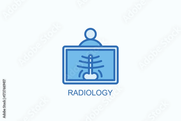 Obraz Radiology Icon Or Logo Isolated Vector Illustration