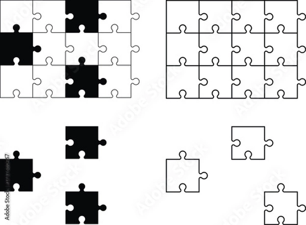 Fototapeta Abstract geometric composition with bold colors and clean lines