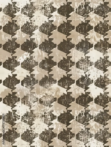 Obraz Retro houndstooth pattern background