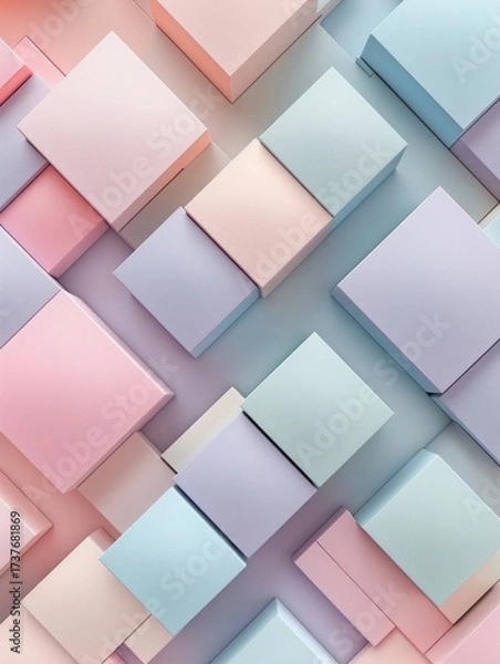 Obraz Geometric interlocking squares background
