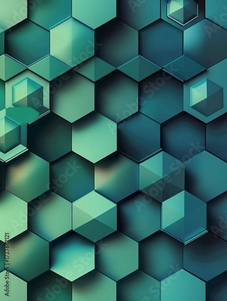 Obraz Teal gradient abstract pattern