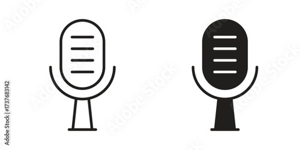 Fototapeta Voice recognition icon art in black and white