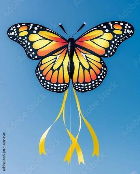 Obraz butterfly kite flying