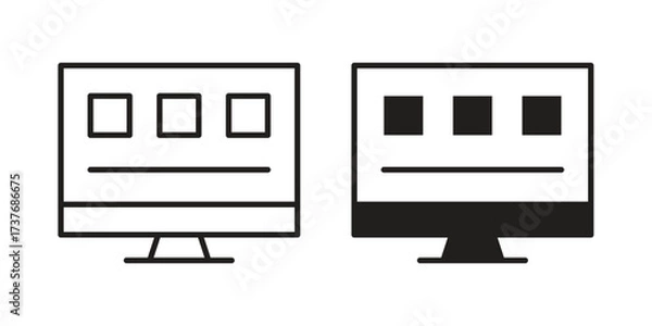 Fototapeta Web appsS icon art in black and white