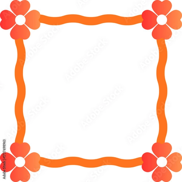 Fototapeta frame with flowers