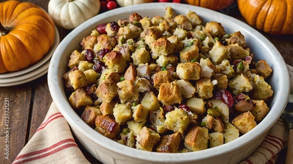 Obraz Homemade Thanksgiving Stuffing.