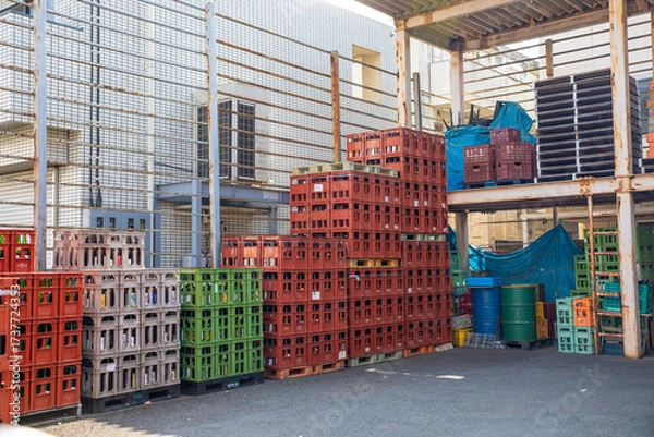 Obraz お酒やビールの配送倉庫