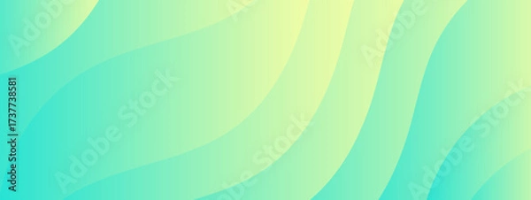 Fototapeta Smooth abstract background featuring soft wavy gradient lines. Fluid curves create a sense of flow and harmony, blending cool and warm. Ideal for digital wallpapers, web backgrounds