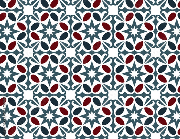 Fototapeta Unique atomic starburst quilt pattern