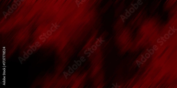 Fototapeta Deep crimson abstract background with diagonal brush strokes and smoky texture for dramatic design applications