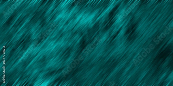 Fototapeta Deep Teal Streaks Abstract Background with Smoky Texture and Diagonal Motion Effect vector illustration
