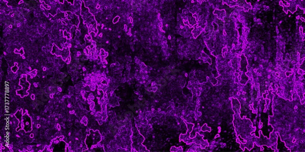 Fototapeta Deep purple abstract texture with glowing magenta outlines and a dark, mysterious, and organic feel suitable for digital art backgrounds