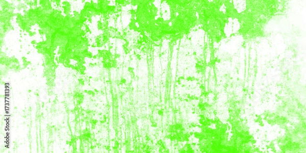 Fototapeta Vibrant Neon Green Splatter and Drip Texture on a White Background for Abstract Grunge Designs vector