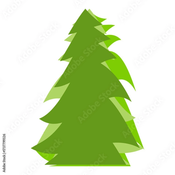 Fototapeta Abstract Simple fir tree illustration