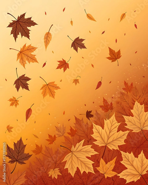 Fototapeta Gradient background, warm shades of sunny orange, deep ochre and shining gold.