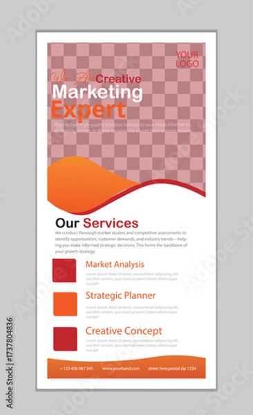 Obraz DL flyer template design.