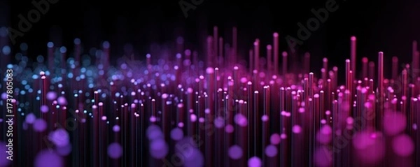 Fototapeta Abstract digital background. Can be used for technological processes, neural networks and AI, digital storages, sound and graphic forms, science, education, etc.