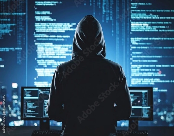 Obraz Hooded figure codes