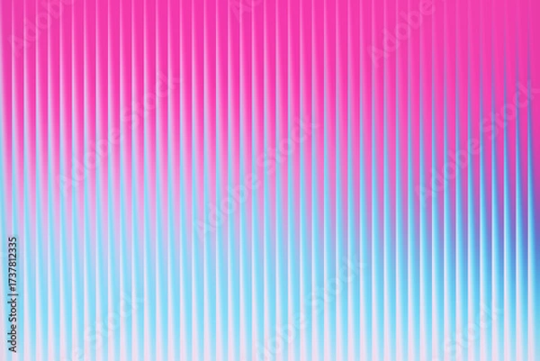 Fototapeta Vibrant pink and blue gradient with vertical stripes pattern