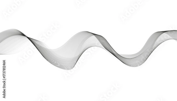 Fototapeta Abstract Black Wave Line Pattern Background
