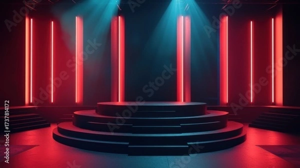 Obraz Neon stage product presentation