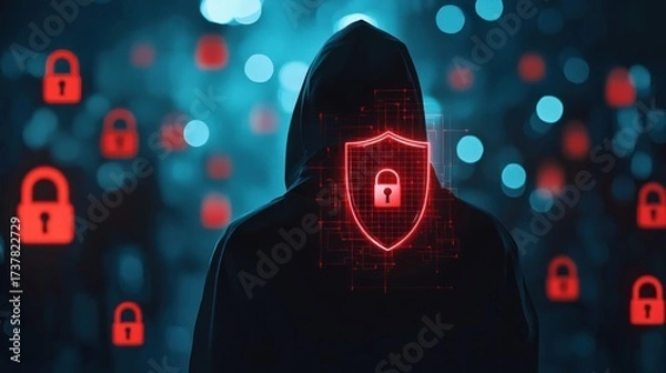 Obraz Person cybersecurity concept