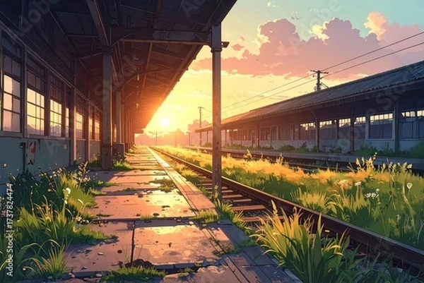 Obraz 使われなくなった田舎の駅