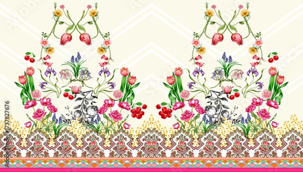 Obraz front back sleeve digital print pattern