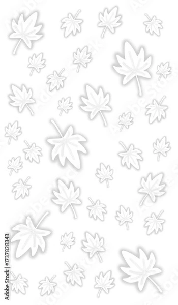 Fototapeta Glowing gray vertical maple silhouette pattern