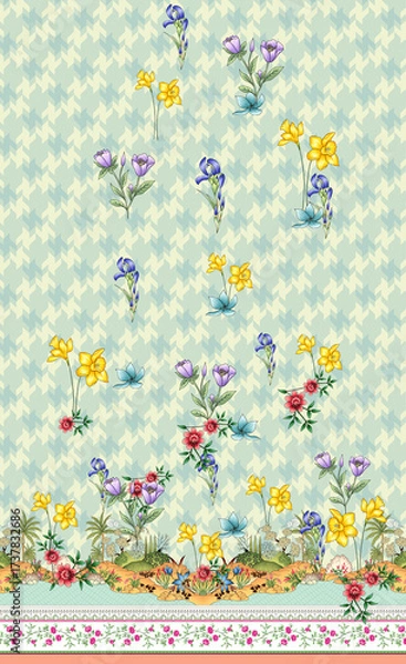 Obraz front back sleeve digital print pattern