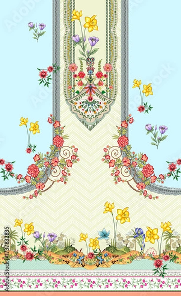 Obraz front back sleeve digital print pattern