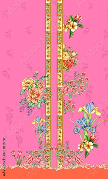 Obraz front back sleeve digital print pattern