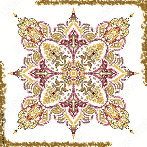 Obraz Gold flower mandala