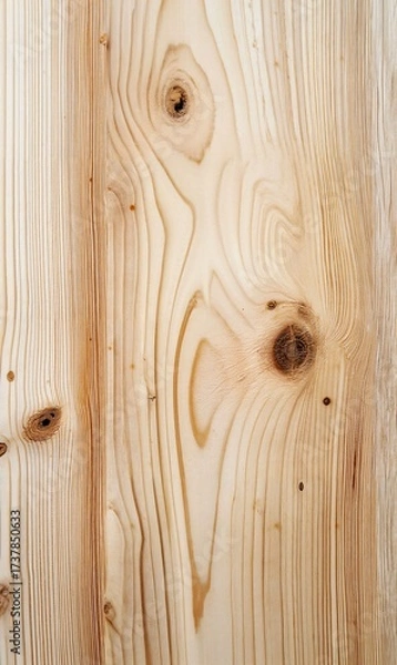 Obraz Close-Up of Light-Colored Pine Wood Grain with Distinct Knots and Rich Textures