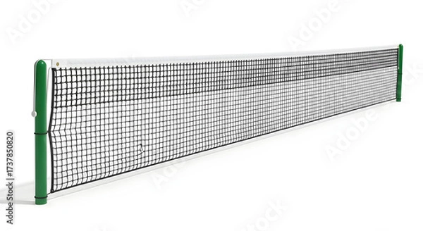 Fototapeta Professional ping pong net ready for competitive play or recreational fun, ideal for sports and leisure