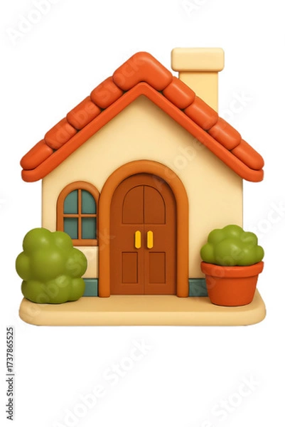 Obraz house on a white background