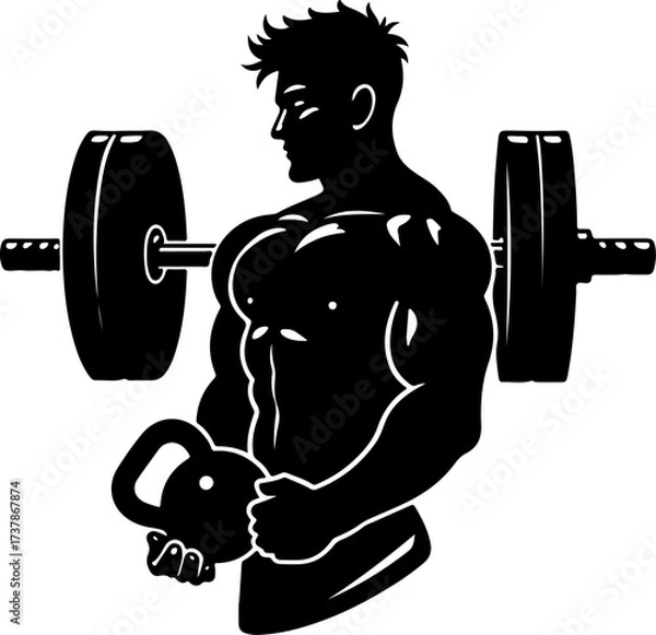 Fototapeta Power Strength Fitness Vector Bundle