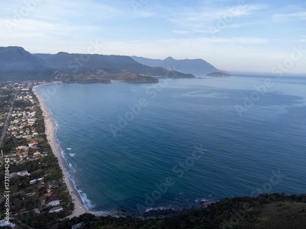 Obraz The beautiful beach in the Atlantic Forest of Maresias on the north coast of São Paulo