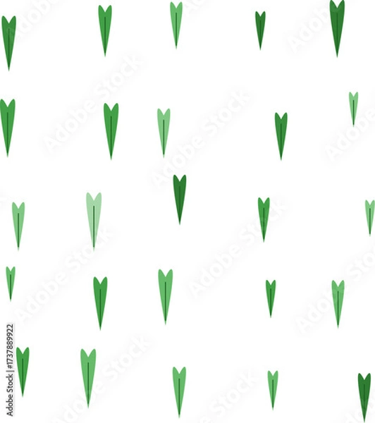 Fototapeta Minimal Botanical Seamless Pattern Vector Background