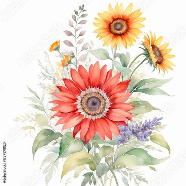 Fototapeta floral background with flowers