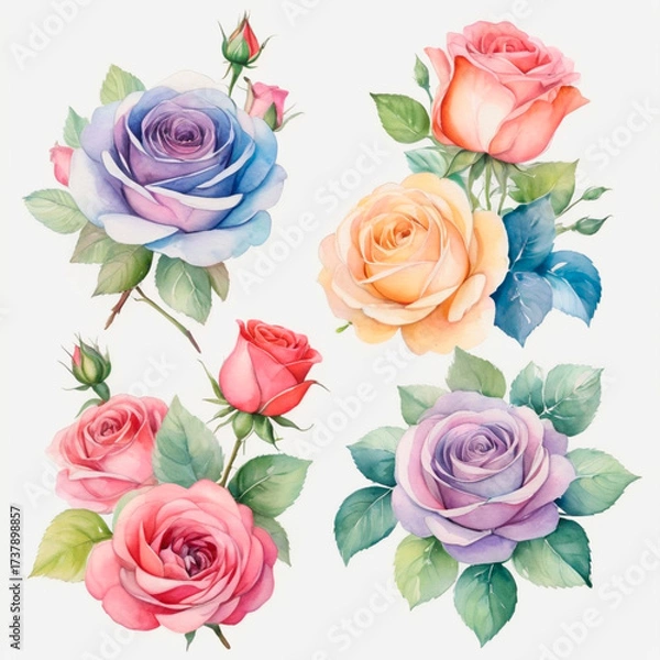 Fototapeta pattern with roses