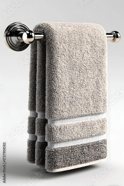 Fototapeta 3D towel rack isolated on white background