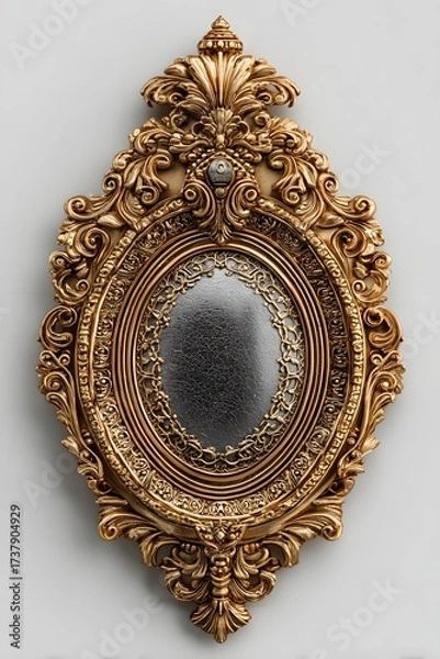 Fototapeta 3D decorative mirror isolated on white background