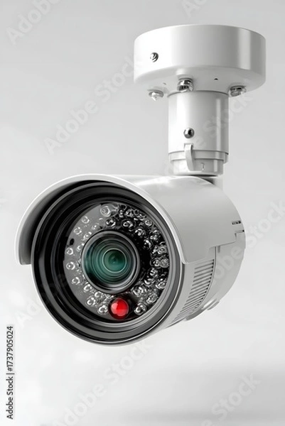 Fototapeta 3D home security camera isolated on white background