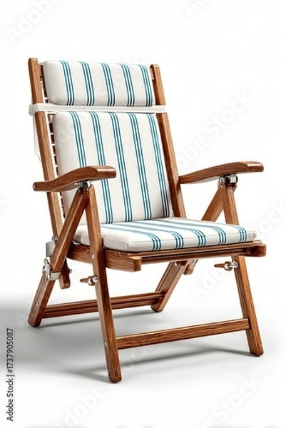 Fototapeta 3D patio chair isolated on white background