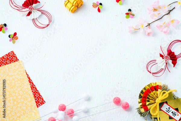 Obraz シンプルな正月のイメージ素材
