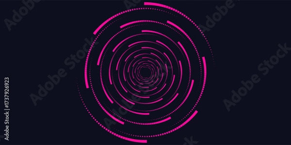 Fototapeta Abstract Circular Pattern Vector Background. Round Colorful Arcs Spiral Backdrop.
