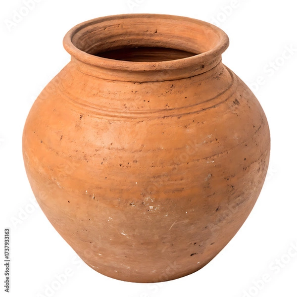 Fototapeta Emblematic symbol of simplicity, ideal for rustic or traditional designs, rustic kitchen decor, gardening concept, pottery crafting illustrations.